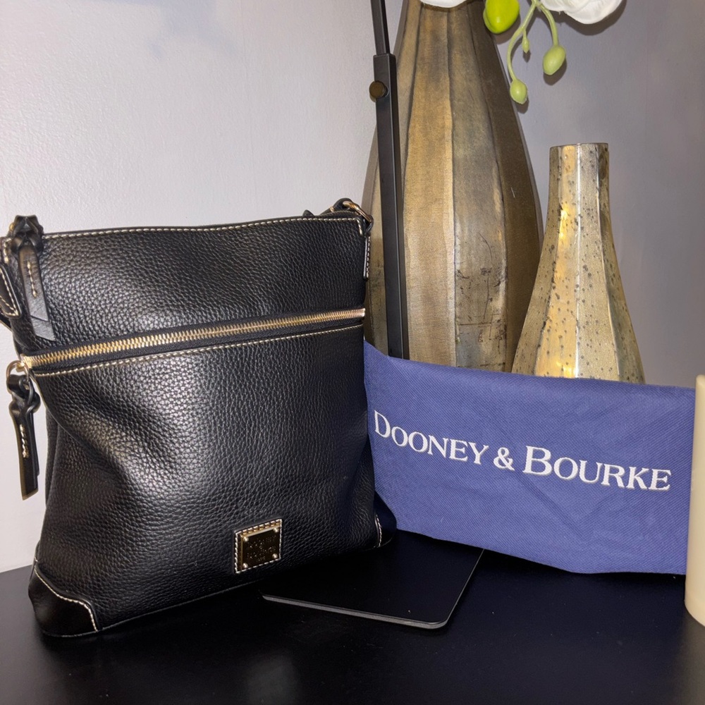 Dooney & Bourke Black Pebbled Leather Crossbody